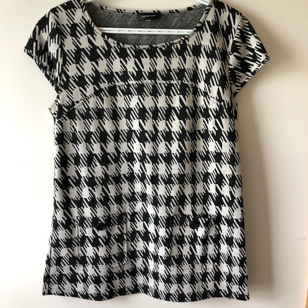 Spense black and gray size L mini dress